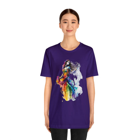Rainbow Belly Dancer's Pose - Short Sleeve Tee